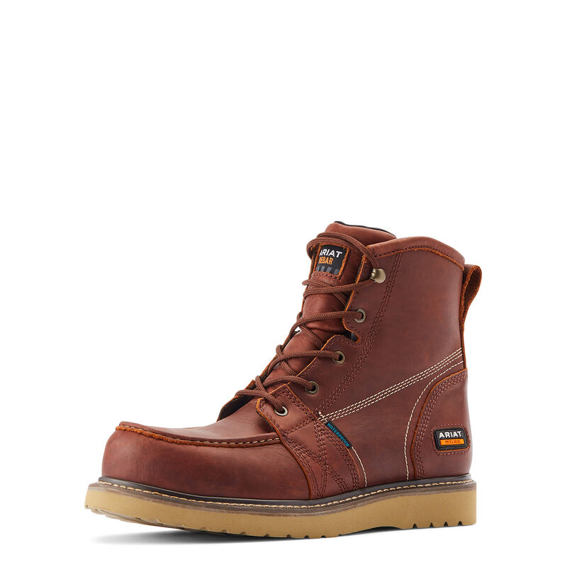 Ariat Rebar Wedge Moc Toe 6 Waterproof Composite Toe - Miesten Viininpunainen Työsaappaat ( WDHTVA-0